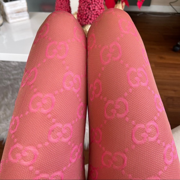 gucci pink tights